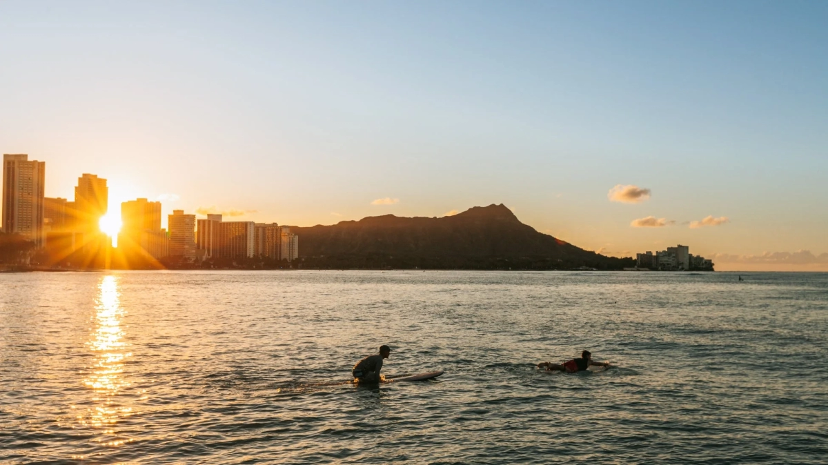 ハワイの夕焼け