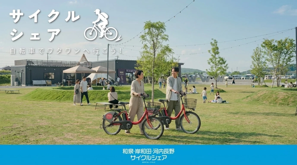 サイクルシェアを楽しむ人々