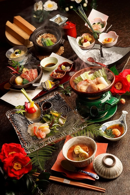 日本料理の会席膳