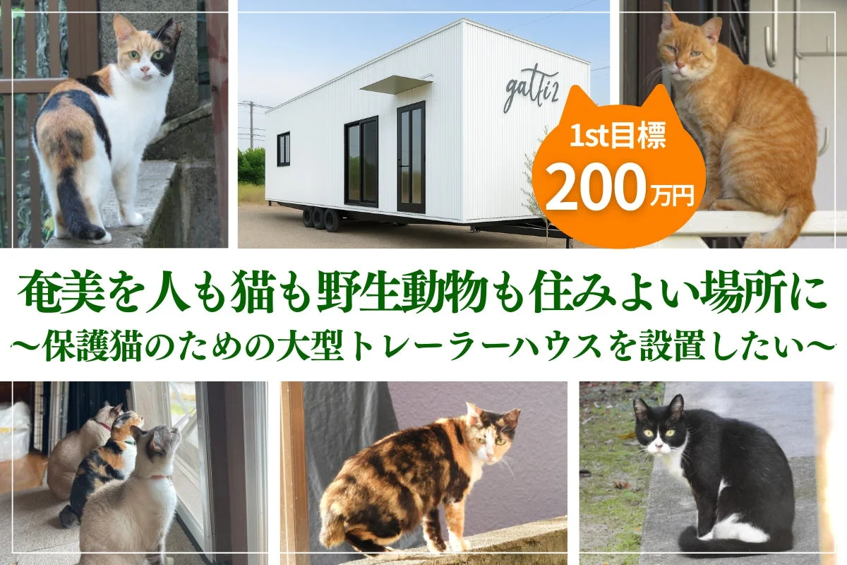 保護猫のための大型トレーラーハウスを設置したい