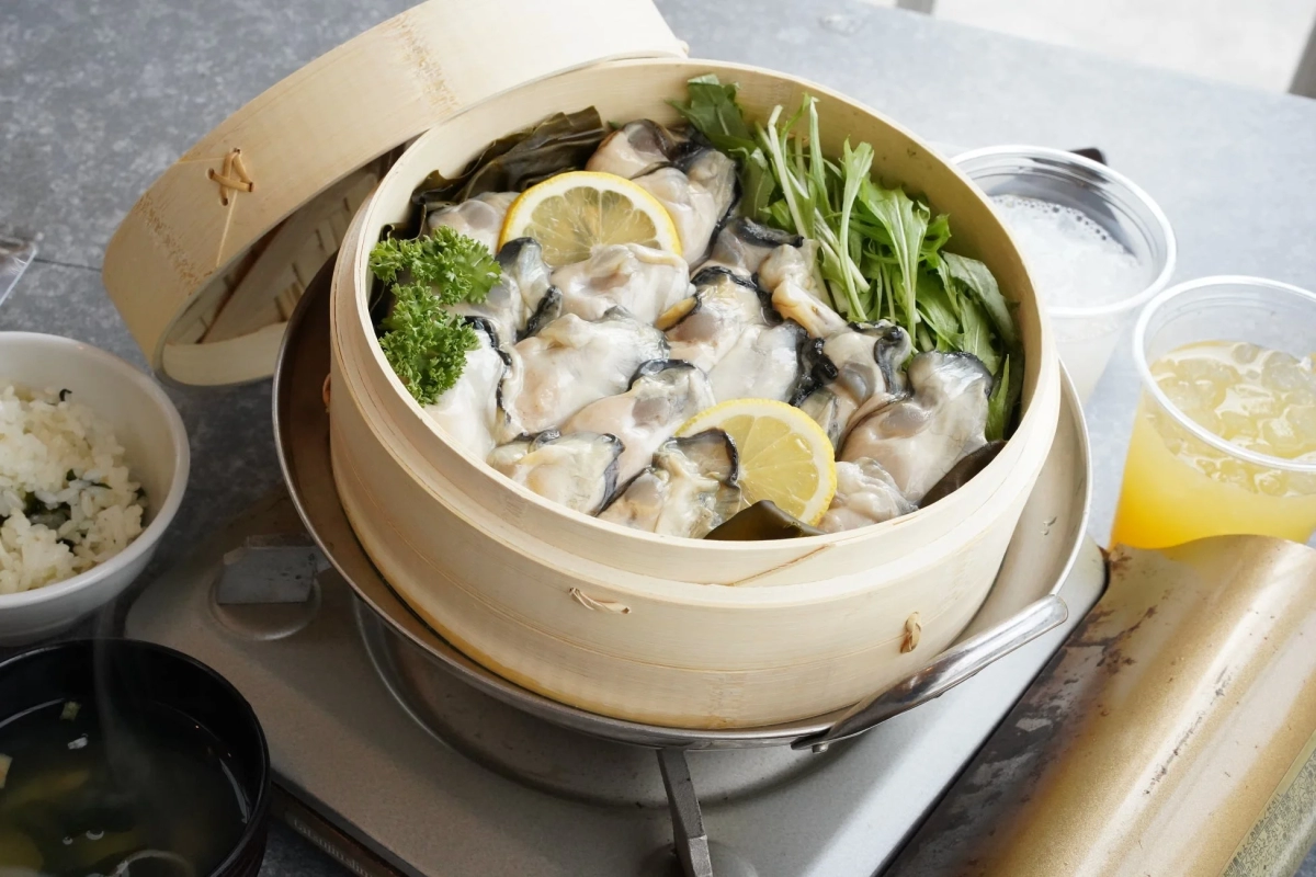 カキフタ定食全体