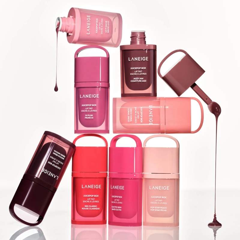 LANEIGE JUICEPOP BOXリップティントの様々な色合い