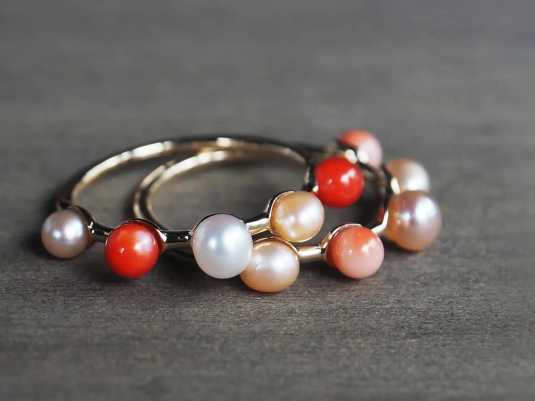 Pearl & Coral カチューシャリング