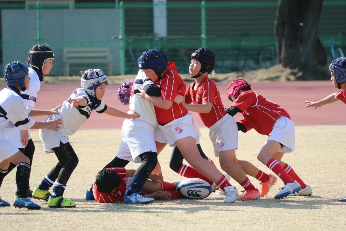 ラグビーの試合風景