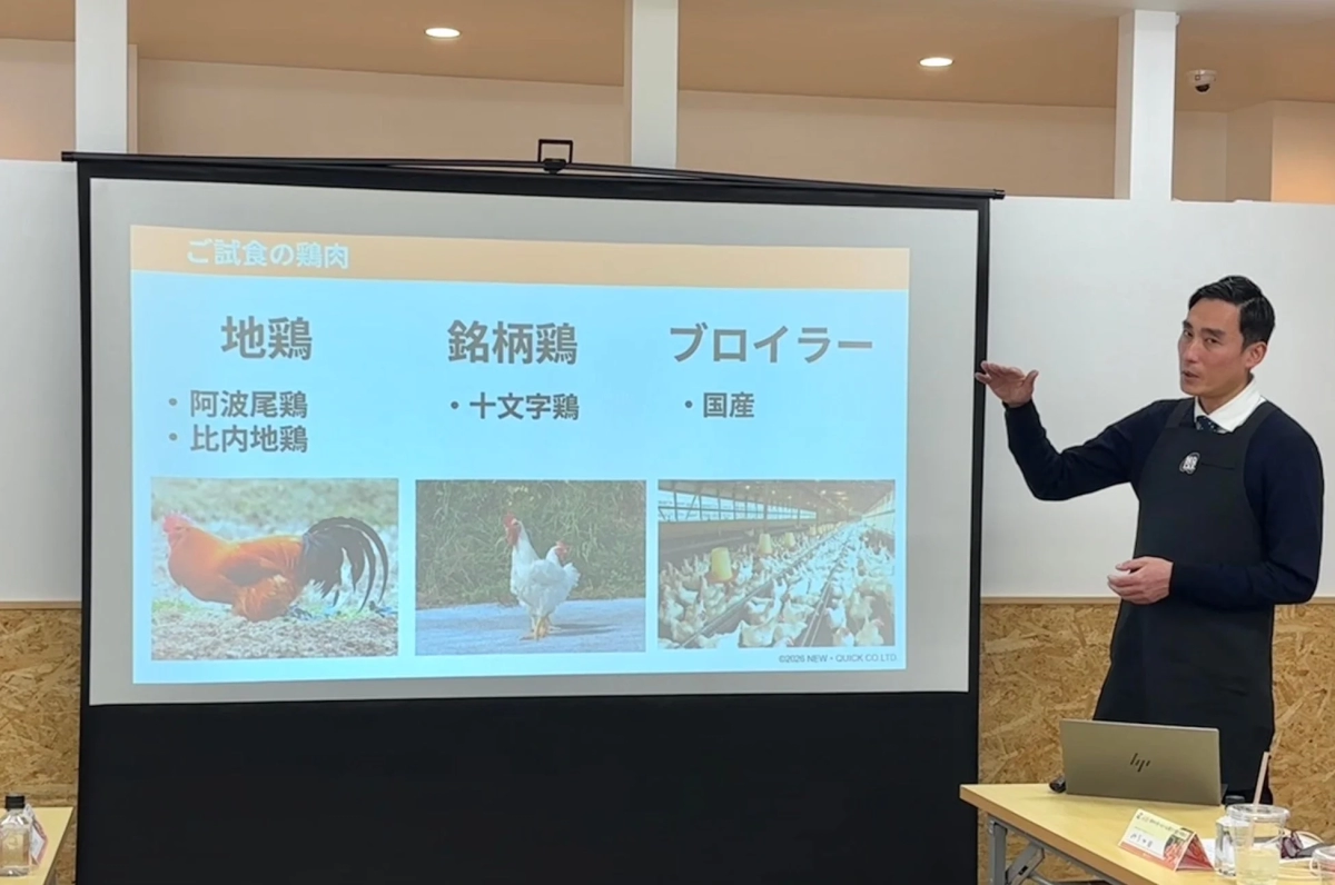 鶏肉の種類を解説するプレゼンテーション