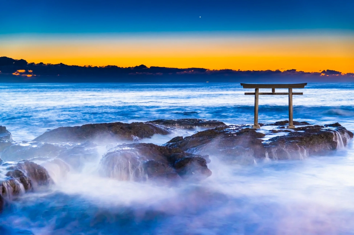 大洗磯前神社の神磯の鳥居